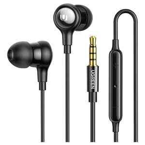 Проводные наушники UGREEN EP103 Wired Earphones with 3.5mm Чёрный