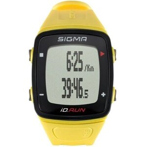 Пульсометр SIGMA iD. RUN, жёлтый, 6 функций, GPS, USB-кабель, до 6 часов, yellow, SIG_24810