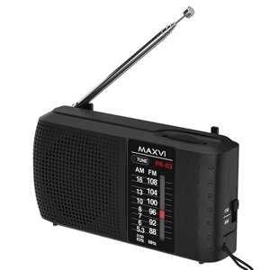 Радио FM-приемник Maxvi PR-03 black