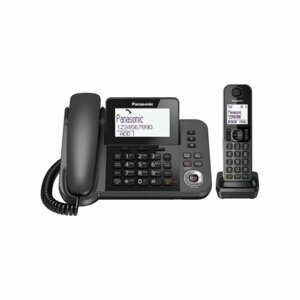 Радиотелефон домашний Panasonic KX-TGF320RUM, черный металлик