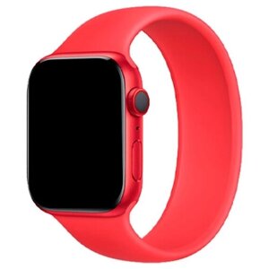 Ремешок-браслет силиконовый Solo Loop для Apple Watch 42/44/45/49 мм, M (145мм), красный (7)