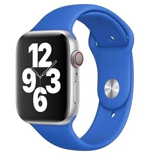 Ремешок для Apple Watch (42/44/45/49) Series 1-8, SE, Ultra, силиконовый, синий