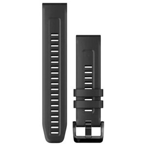 Ремешок для Garmin 22 мм силиконовый для Fenix 7/6/5/MARQ, Forerunner 935/945/955, instinct QuickFit (черный)