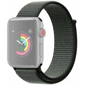 Ремешок для умных часов Apple Watch (Эпл Вотч) 42/44/45/49mm InnoZone APWTNY42-04, dark olive, нейлоновый