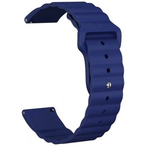 Ремешок силиконовый GSMIN Dump 22 для Huawei Watch GT 2e (Синий)