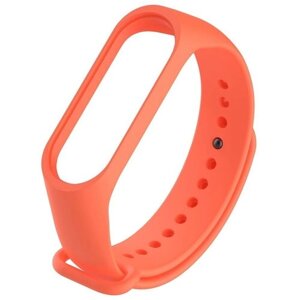 Ремешок силиконовый Titan для фитнес браслета Xiaomi Mi Band 5 оранжевый