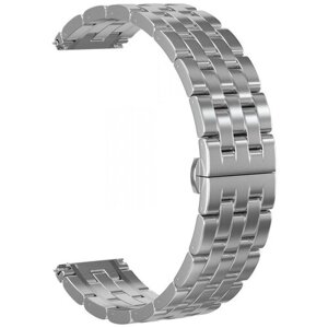 Ремешок стальной GSMIN Cuff 20 для Huawei Watch GT Active / GT2 42 mm (Серебристый)