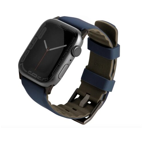 Ремешок Uniq Linus Airosoft silicone для часов Apple Watch All 42-44-45 мм, синий