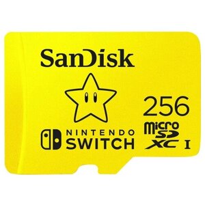 SanDisk microSDXC 256GB для Nintendo Switch, желтый, 1 шт.