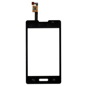Сенсорное стекло (тачскрин) для LG Optimus L4 II (E440) черное