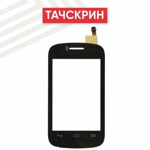 Сенсорное стекло (тачскрин) для мобильного телефона (смартфона) Alcatel OneTouch Pop C1 (4015D), 3.5", черное