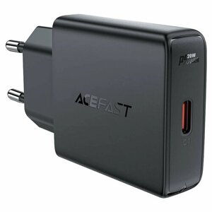 Сетевое зарядное устройство Acefast A65 PD20W GaN USB-C Charger Black