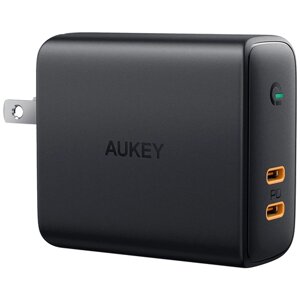 Сетевое зарядное устройство Aukey Dual-Port Wall Charger PA-D2 36W 2xUSB-C, черное