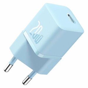 Сетевое зарядное устройство BASEUS GaN5 Fast Charger Mini USB-C, 20W, Голубой