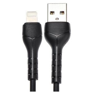 Сетевое зарядное устройство Mirex U16i, USB, 2.4 А, кабель Lightning, 1 м, черное