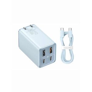 Сетевое зарядное устройство Xiaomi Baseus GaN6 Pro Fast Charger 65W Blue (CCGAN65C6)