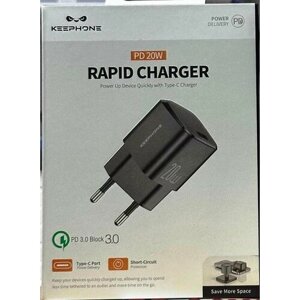 Сетевой Адаптер Keephone Rapid Charger pd 20w-Черный