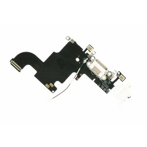 Шлейф для iPhone 6S разъем зарядки/разъем наушников/микрофон Белый