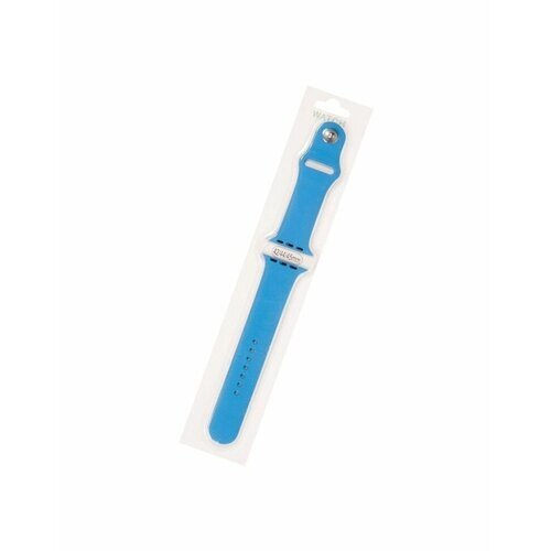 Silicone strap / Силиконовый ремешок для Apple Watch 42/44мм (3), синий, на кнопке