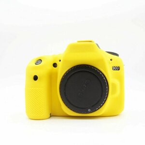 Силиконовый чехол CameraCase для Canon 90D (желтый)