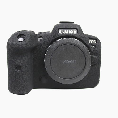 Силиконовый противоударный чехол MyPads Antiurto для фотоаппарата Canon EOS R6/ R6 Mark II R6II ультра-тонкий из мягкого качественного силикона черный