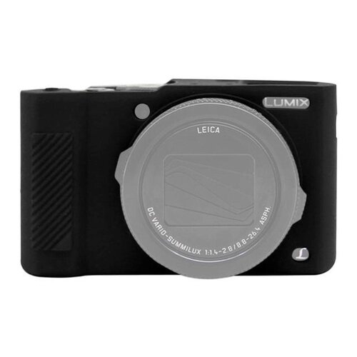 Силиконовый противоударный чехол MyPads Antiurto для фотоаппарата Panasonic Lumix GF7/ GF8 ультра-тонкий из мягкого качественного силикона черный