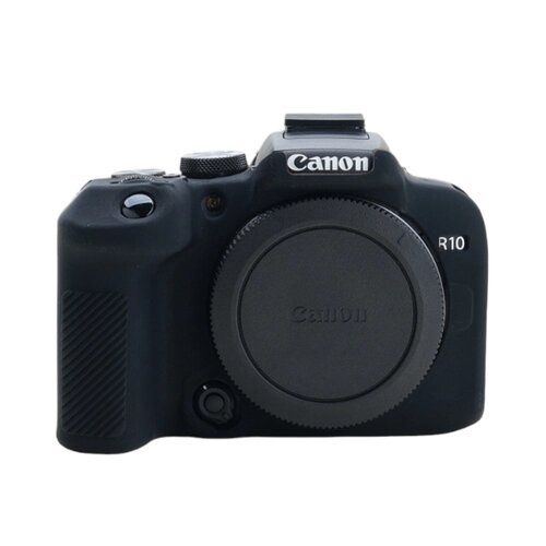 Силиконовый противоударный чехол MyPads для фотоаппарата Canon EOS R10 ультра-тонкий из мягкого качественного силикона черный