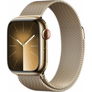 Смарт-часы Apple Watch Series 9 41mm GPS+LTE Stainless Steel Gold Milanese Loop