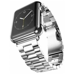 Стальной браслет Solid Stainless для Apple Watch 44 и 42мм (серебряный)