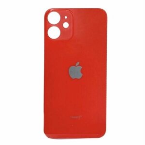 Стекло задней крышки для Apple iPhone 12 Mini (широкий вырез под камеру), красный