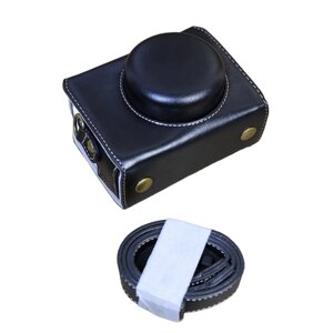 Сумка-кожух-футляр MyPads Estuche из импортной эко-кожи для фотоаппарата Sony ZV-1F черного цвета