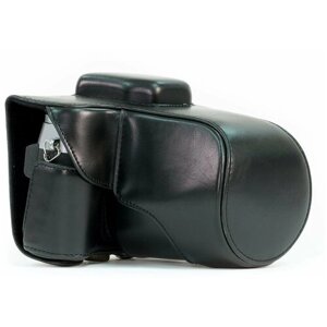 Сумка-кожух-футляр MyPads TC-155045 из качественной импортной кожи для фотоаппарата Fujifilm X-T10/ X-T20/ XT10/ XT20 черного цвета для объектива.