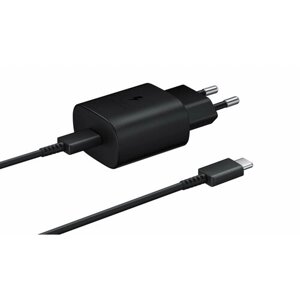 СЗУ для Samsung Super Fast Charge 45W 3A USB-C (EP-TA845XBEG) Black (Чёрный) с кабелем в комплекте