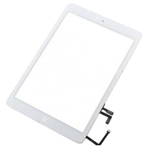 Тачскрин (сенсор) для Apple iPad Air в сборе с нопкой HOME (белый)