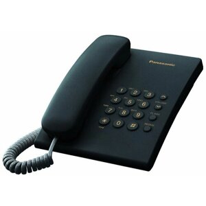 Телефон Panasonic KX-TS2350RUB (черный) повторн. набор, тон/импульс, регулировка громкости}