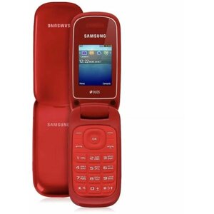 Телефон Samsung E1272, Dual nano SIM, красный