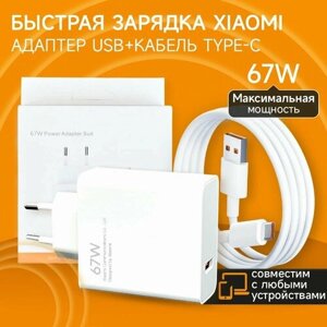 Top Energy Быстрое Fast Charge зарядное устройство для телефона samsung, xiaomi 67W с кабелем USB-C