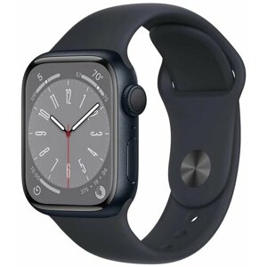 Умные часы Apple Watch Series 8 41 мм Aluminium Case GPS+ Cellular, midnight Sport Band M/L