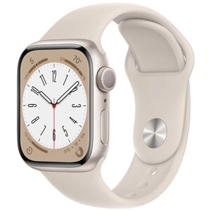 Умные часы Apple Watch Series 8 41 мм Aluminium Case GPS, starlight Sport Band