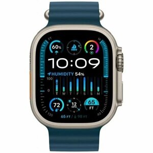 Умные часы Apple Watch Ultra 2 49 мм Titanium Case with Ocean Band, синий