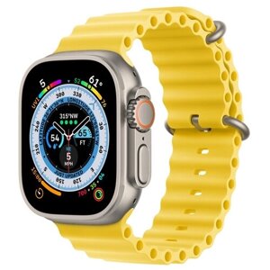 Умные часы Apple Watch Ultra 49 мм Titanium Case GPS + Cellular, титановый/желтый Ocean Band