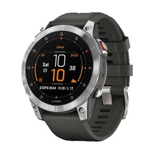 Умные часы Garmin epix (Gen 2) Sapphire Editions 47 мм NFC, серый стальной