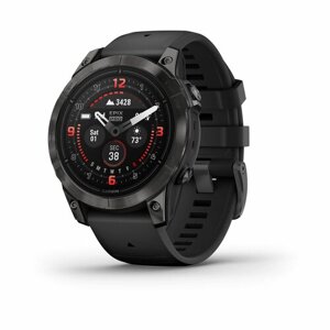 Умные часы Garmin epix Pro (Gen 2) Sapphire Edition 47 мм GPS, серый/черный