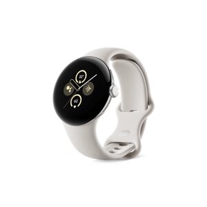 Умные часы Google Pixel Watch 2 Bluetooth Polished Silver Aluminum Case / Porcelain Active Band S/L (Global)