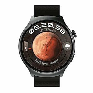 Умные смарт часы HW6 mini Premium Smart Watch AMOLED iOS Android, 3 ремешка, черные