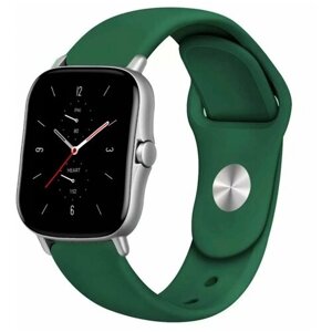 Универсальный силиконовый ремешок для смарт-часов Xiaomi, Amazfit, Huawei, Samsung Galaxy Watch, Garmin 20 мм, зеленый