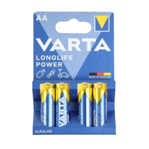 Варта / Varta - Батарейки Longlife Power Alkaline High Energy Baby Mignon AA LR6 1.5V 4 шт