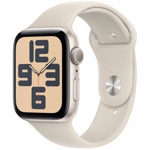 Watch Apple Watch SE 2023, 44 мм, корпус из алюминия цвета «сияющая звезда», спортивный ремешок цвета «сияющая звезда» M/L