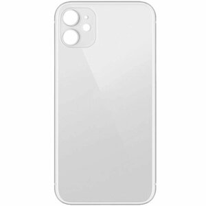 Задняя крышка для iPhone 11 Белая (стекло, широкий вырез под камеру)