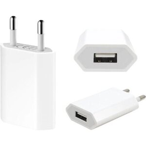 Зарядка для Iphone 1 шт. Блок питания для телефона USB 5W белый